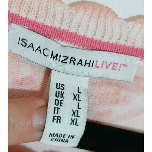 Isaac Mizrahi Live Yellow Pink Floral Spring Cardigan Office Casual Large - Picture 3 of 8